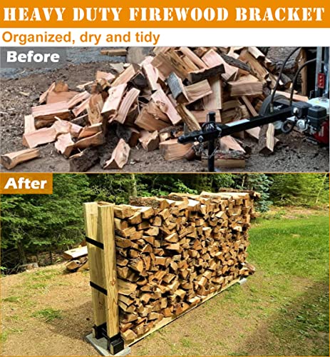 Outdoor Firewood Rack Brackets Kit for Fire Wood Pile - Image 6