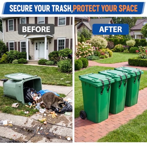 12 Pcs Bear Proof Trash Can Lock Strap for 28-96 Gallon Outdoor - Image 5