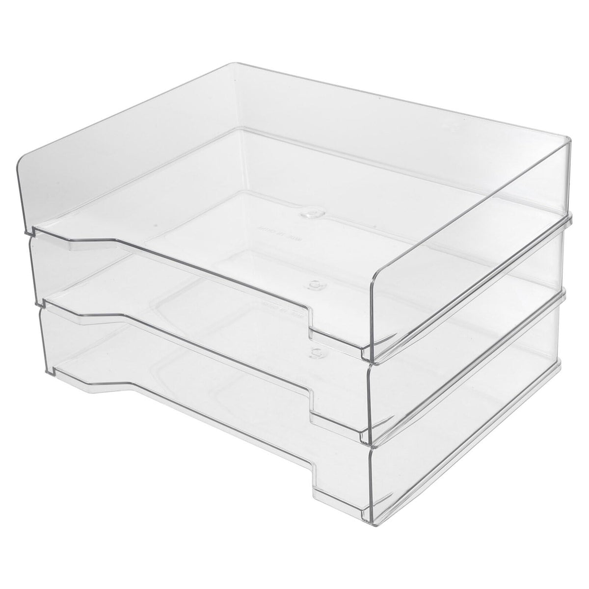 3 Tier Acrylic Stackable Letter Tray Clear Acrylic Tray Document - Image 1