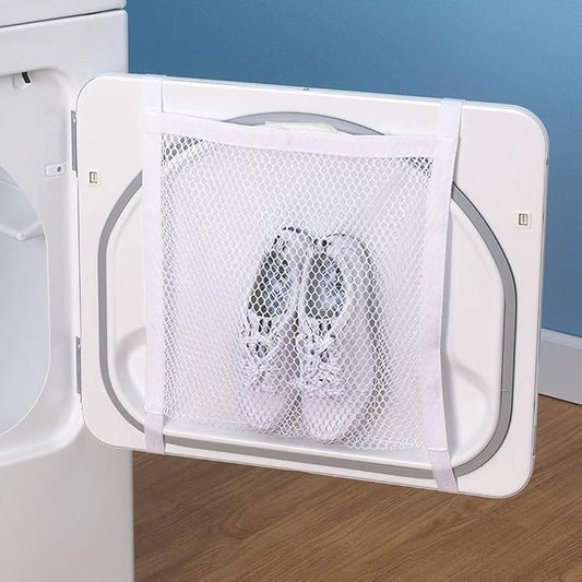 Shoe Dryer Bag, Reusable Sneaker Wash Dry Net, Laundry Shoe Bags Mesh Wash Bags, Sneaker Dryer Bag with Strap And Zipper for Washing Machine, Dryers, 15.75 x 15.75inch (COLOR:White)