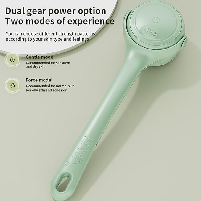 Electric Body Scrubber - Electric Bath Massage Scrubber - Cordless Body Cleaning Brush | for Shower Bathroom Toilet Hotel Home Family Spa
