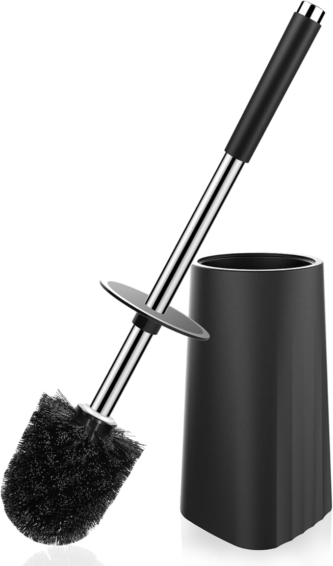 SetSail Floor Scrub Brush, 3-in-1 Tile Tub Floor Scrubber & Toilet Brush, Compact Size Toilet Bowl Brush and Holder Toilet Brushes for Bathroom