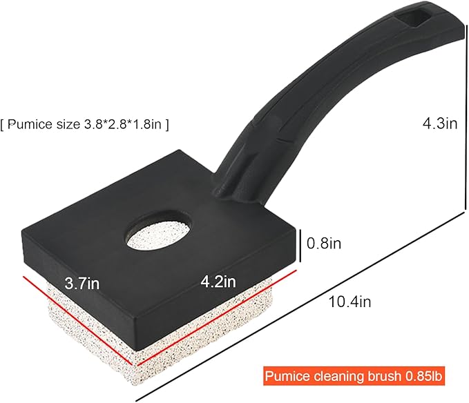 Pumice BBQ Grill Cleaner;Grill Cleaning Bricks Cleaner with Handle;Grill Stone Cleaning Block;BBQ Stone Grill for Grillin;Grill Pumice Stone Cleaner for Outdoor Grill(3 Pack), Black