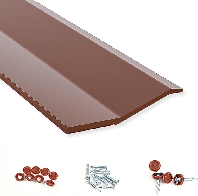 Garage Door Seal Top and Sides, 36 FT Universal TPE Weather Stripping Garage Door Trim Seal Weatherproofing Garage Door Seals with Nails and Lids in Brown