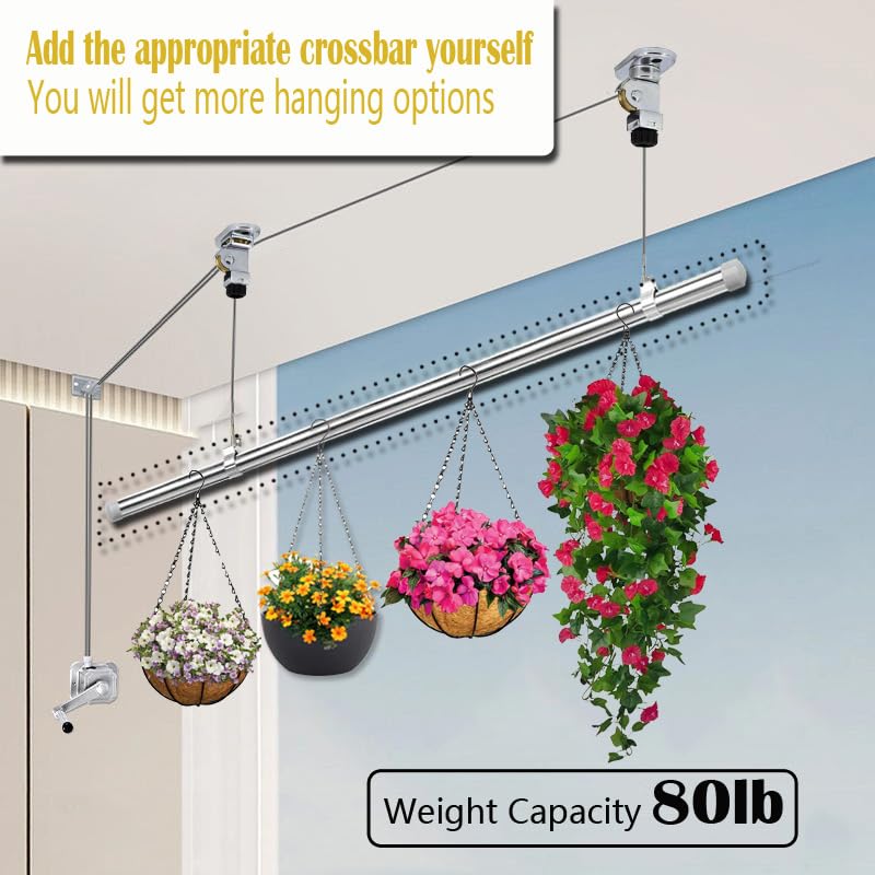 Plant Pulley Retractable Hanger Adjustable Heavy Duty | Garage Storage - Image 5