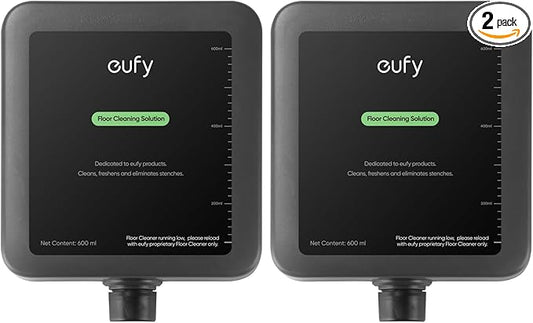 eufy Floor Cleaning Solution, Ready to Use, 600 ml, Floor Cleaning Solution, Safe, Compatible with E25 (Pack of 2)
