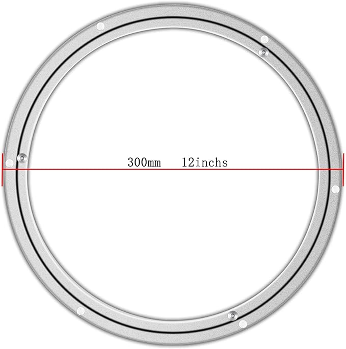Lazy Susan Bearing Rotating Turntable Bearings Swivel Plate Hardware Aluminum Metal for Dining-Table and Workbench (12 Inchs) …