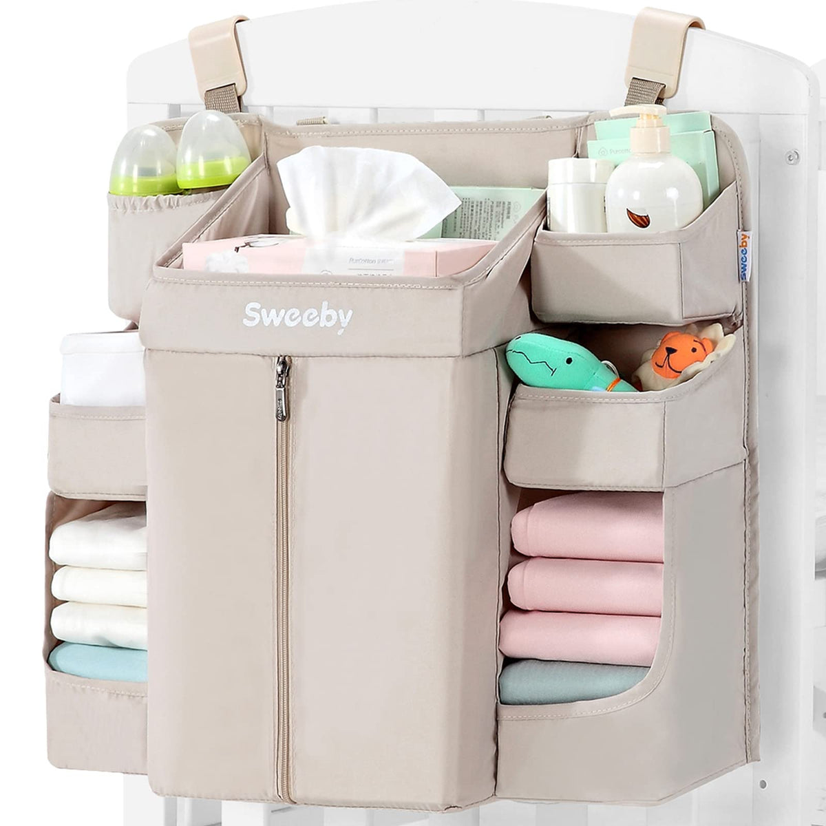 Sweeby Diaper Organizer for Changing Table and Crib - Image 1
