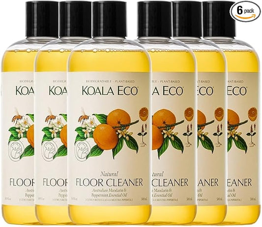 Koala Eco Floor Cleaner - with Australian Mandarin and Peppermint Essential Oil - 16oz (6 Pack)