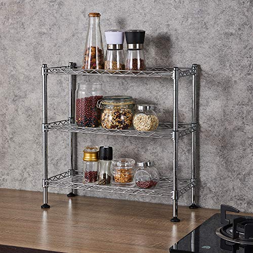 3-Tier Cabinet Organizer,Compact Mini Desktop Metal Steel Wire - Image 3