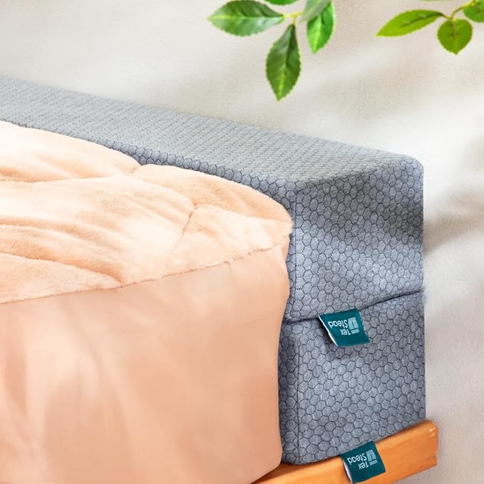 Bed Gap Filler for Headboard & Wall, Mattress Extender Pillow with Removable Cover & Memory Foam, Fills Gaps Between Mattress and Headboard, Stops Items Falling (Dark Gray, Twin Size)
