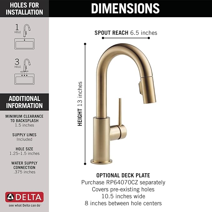 Trinsic Single Handle Pull-Down Bar/Prep Faucet