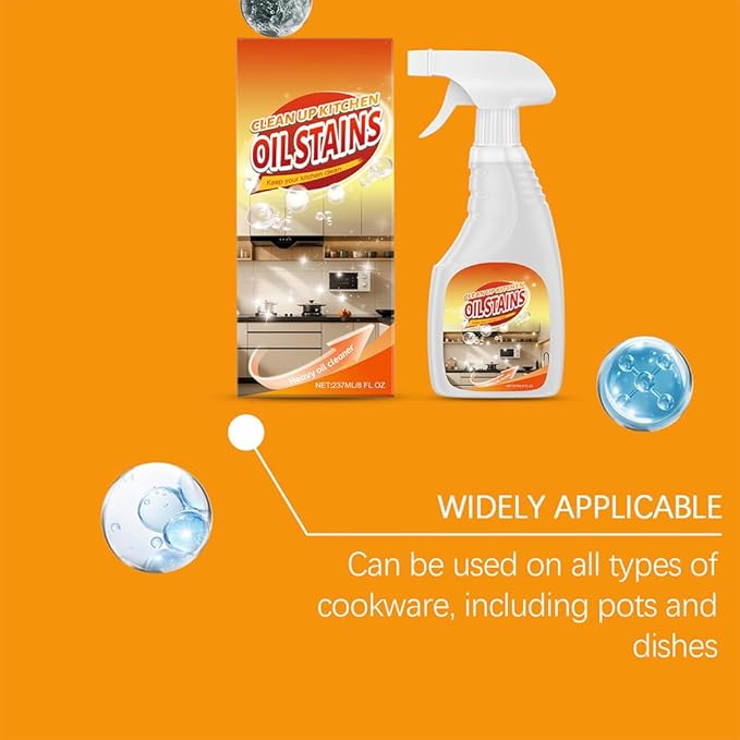 Heavy-Duty Kitchen Degreaser Foam Cleaner, 2026 New Multifunctional Powerful Oven Cleaner, Heavy Clean Up Kitchen Oil Stains Spray for Stove Counter Tops Range Hoods (2, Heavy)