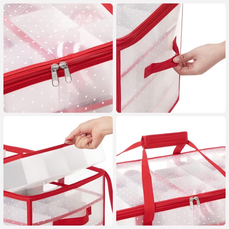SONGMICS Large Christmas Ornament Storage Box, with 128 Slots - Image 7