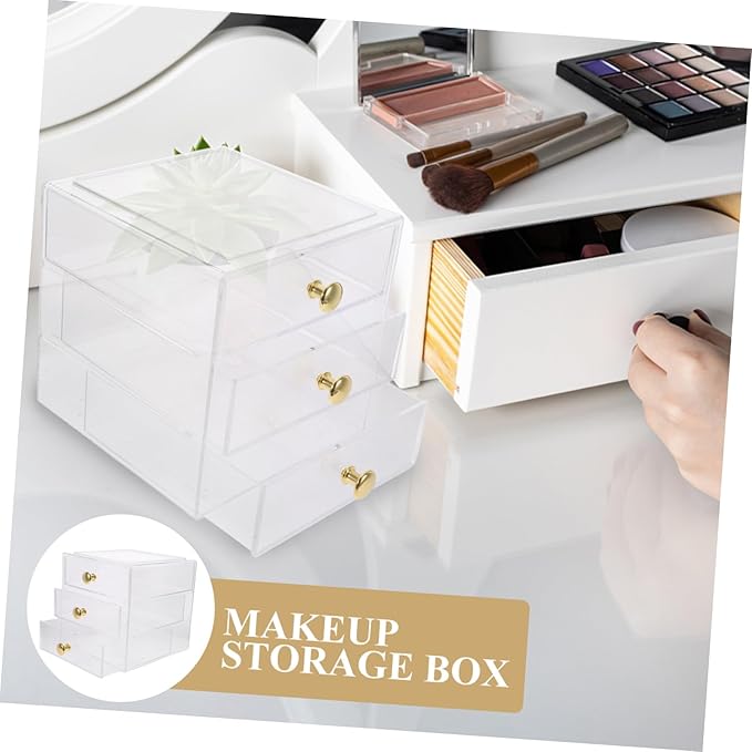Clear Drawer Organizer Stackable Storage Box for Desktop for Cosmetics Jewelry Office Supplies and More Design for Easy Sorting and Access
