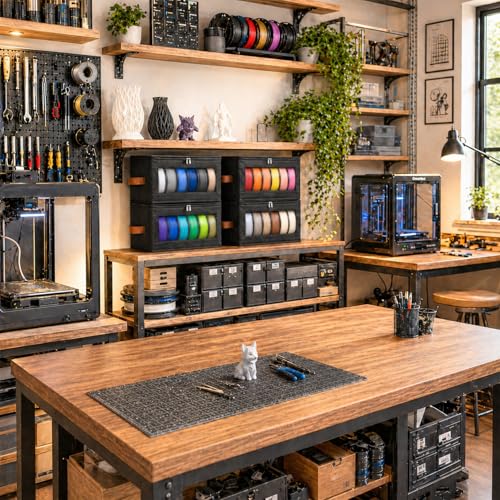 24 Spools Filament Storage Box, Stackable Foldable Moisture-Proof - Image 3