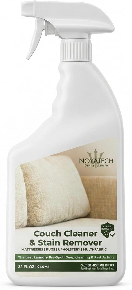 Couch Cleaner and Stain Remover Spray – Professional Strength, Multi-Surface Fabric and Upholstery Cleaner – Pet-Safe, Non-Toxic, Quick-Drying for Couches, Sofas & Car Interiors.