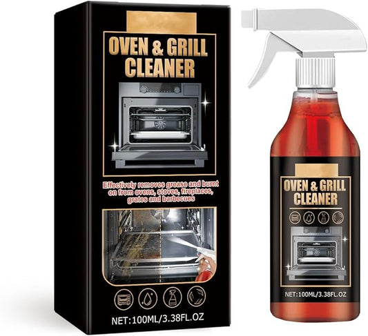 Oven Cleaner Spray Heavy Duty - Foaming Degreaser for Stoves, Grills & Burnt Food | Stainless Steel Safe | Fast 5-Min Clean