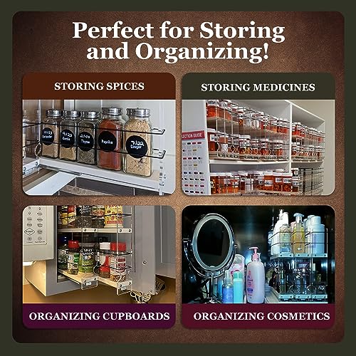 Vertical Spice Narrow Spice Rack - Sliding Spice Jars Organizer - Image 3