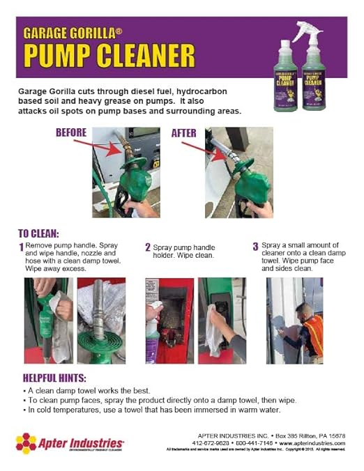GG-6/32 Garage Gorilla Gas Pump Cleaner, 32 Volts (Pack of 6)