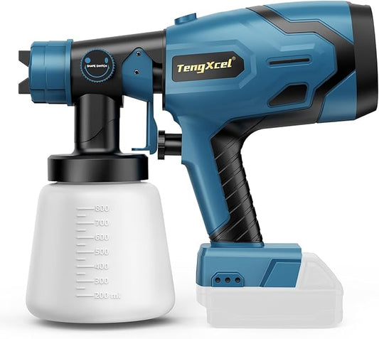 Cordless Paint Sprayer for Makita 18V Battery, 600W Paint Sprayer with Brushless Motor, 1000ml Large Capacity Bottle, Sprayer Gun for House Painting, Fence, Furniture, cabinets, Walls(No Battery)