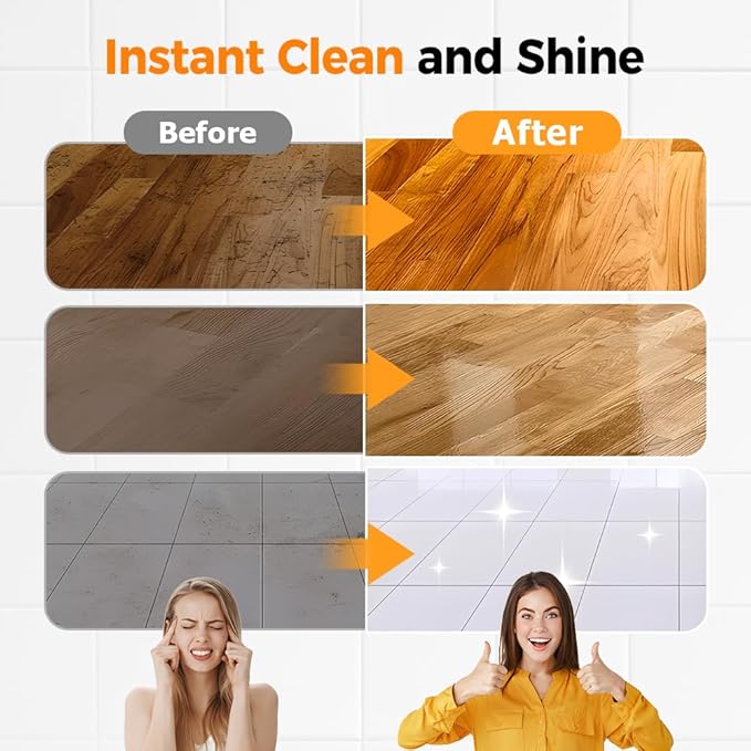 Spainho Floor Cleaner, 2026 Upgrade 5-In-1 Floor Cleaner Pro, Multi-Purpose Scrubbing Pad for Kitchen and Bathroom, Efficient Stain Remover for Families, Hardwood Surface Wax/Shine/Oil (1pcs)