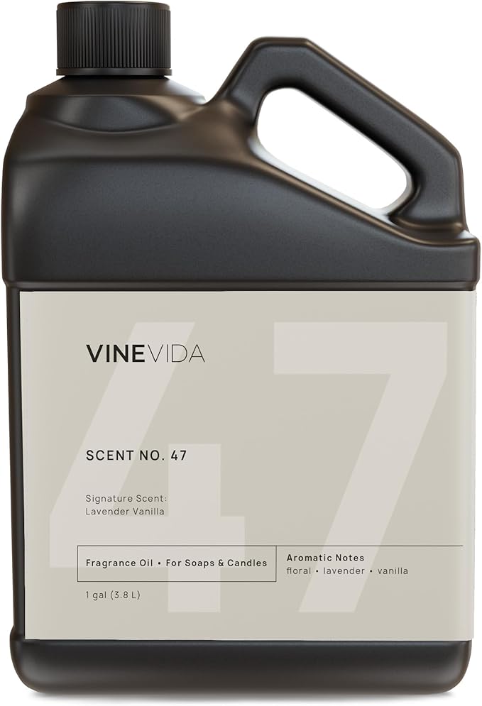 VINEVIDA [128oz] Lavender Vanilla Fragrance Oil for Candle Making and Soap Making - Premium Candle Scents for Soy Candles