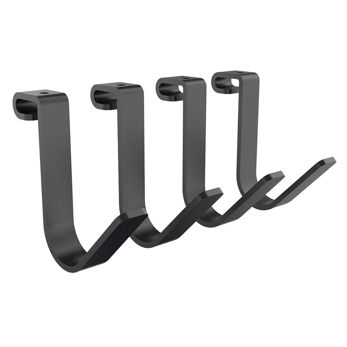 FLEXIMOUNTS 4 Pack Add-On Storage Rail Hooks, Black - Image 1