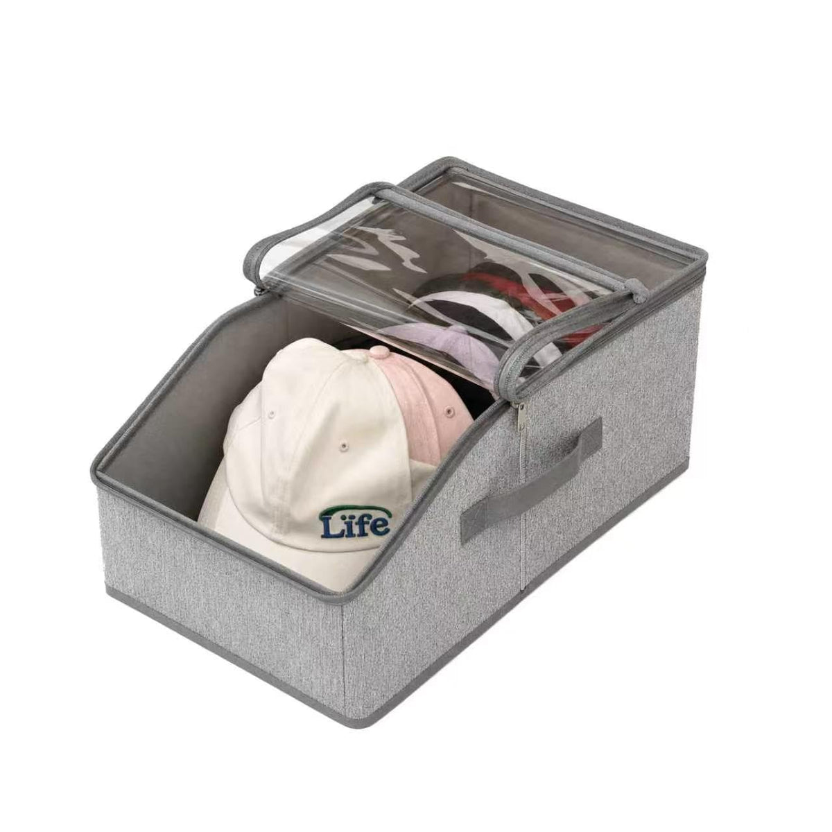 ZJKCXZEPNOV Hat Organizer for Baseball Caps, Clear Window - Image 1