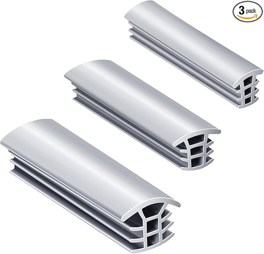 Trial Pack Flexible EPDM Rubber Strip 1/2", 3/4" and 1" (100mm/3.94" Each) for Concrete Crack Repair and Replacement - Weather and Aging Resistant Expansion Joint Filler for Driveways and Sidewalks