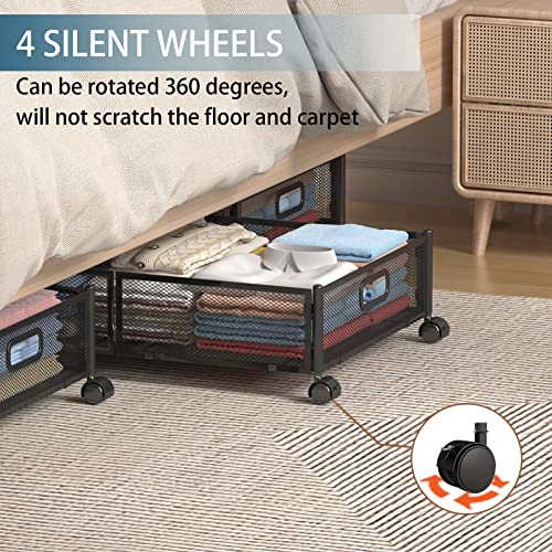 Under Bed Storage Containers, Shoe Storage With Wheels - Image 5