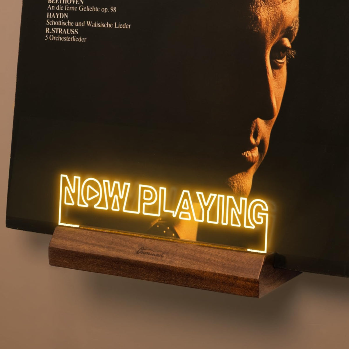 Onmiwod Light Up Now Playing Vinyl Record Stand Wall - Image 1