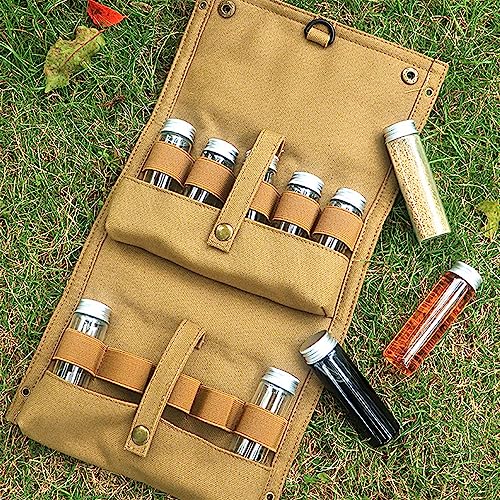 HUIOP Portable Spice Bag with 10 Spice Jars Canvas | Home Organization - Image 8