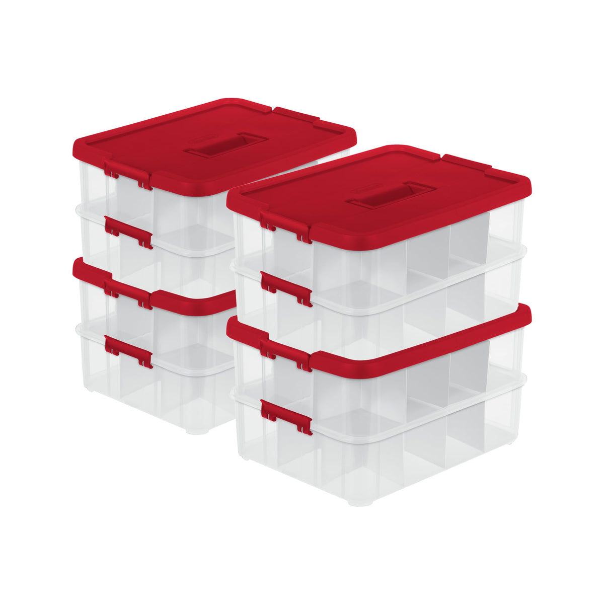 Sterilite Stack & Carry Christmas Ornament Storage Box - Image 1