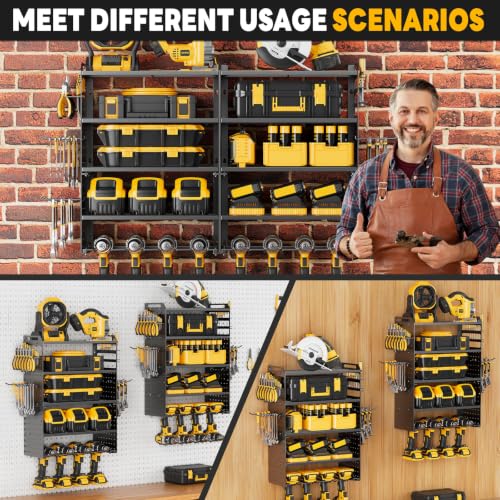 2 Pack Power Tool Organizer Wall Mount, 5‑Tier Garage | Garage Storage - Image 7