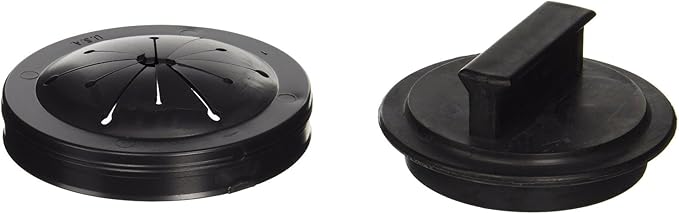 Waste King 1/3 HP Garbage Disposal with Power Cord, Compact Food Waste Disposer for Under Kitchen Sink, L-111 & 1025 Disposer EZ Mount Garbage Disposal Stopper and Splash Guard, Black
