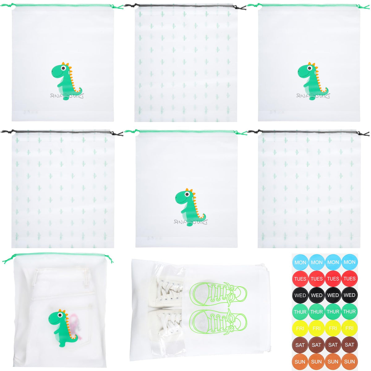 Woanger 8 Pcs Packing Cubes for Travel, Days of The Week Suitcase - Image 1
