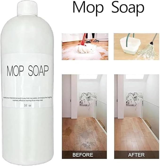 Mop Soap for Floor Cleaning, Highly Scented Brazilian Waves Floor Cleaner, 120ml Multisurface Bathroom & Kitchen Cleaner for Bathroom, Kitchen, Tile, Hardwood & Laminate Surfaces (1, 1Pcs)