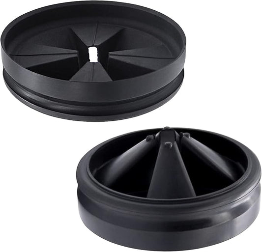 3 3/8" Garbage Disposal Splash Guard Sink Baffle QCB-AM Replacement for InSinkErator Evolution Series, Upgraded Funmit Removable Quiet Collar Drain Plugs, Garbage Disposer Accessories, Black