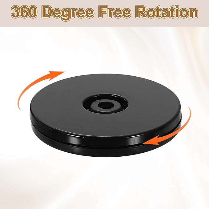 uxcell 2Pack Acrylic Lazy Susan Turntable, 3" Spinner Lazy Susan Turntable Organizer, Acrylic Ball Bearing Rotating Tray for Pantry Spice Rack Decorating, Black
