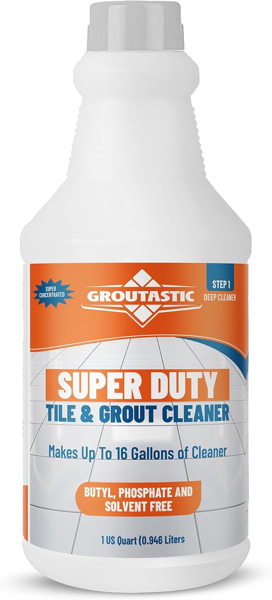 Super Duty Degreaser Heavy Duty Tile & Grout Cleaner for Kitchens, Bathrooms & Floors Removes Grease & Deep Stains Concentrated