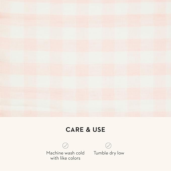 MACKENZIE-CHILDS Linen Dish Towel, Decorative Kitchen Towel, Pink Check
