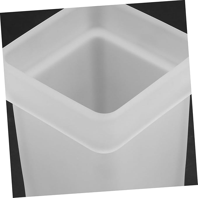 CANIGHT Square Toilet Bowl Brush Holder Cup Frosted Ceramic Bathroom Scrubber Compact Storage for Household Cleaning Suitable for Small Spaces