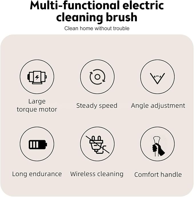 Cordless Spin Scrubber, IPX6 Rated Electric Cleaning Brush w9 Heads and Extension Arm for Bathroom, Tile, Kitchen - Green ABS (6 Replaceable Brush Head)