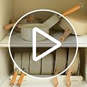 Pot Rack: 13.6"-22" Pots and Pans Organizer Under Cabinet,Apricot - Image 8