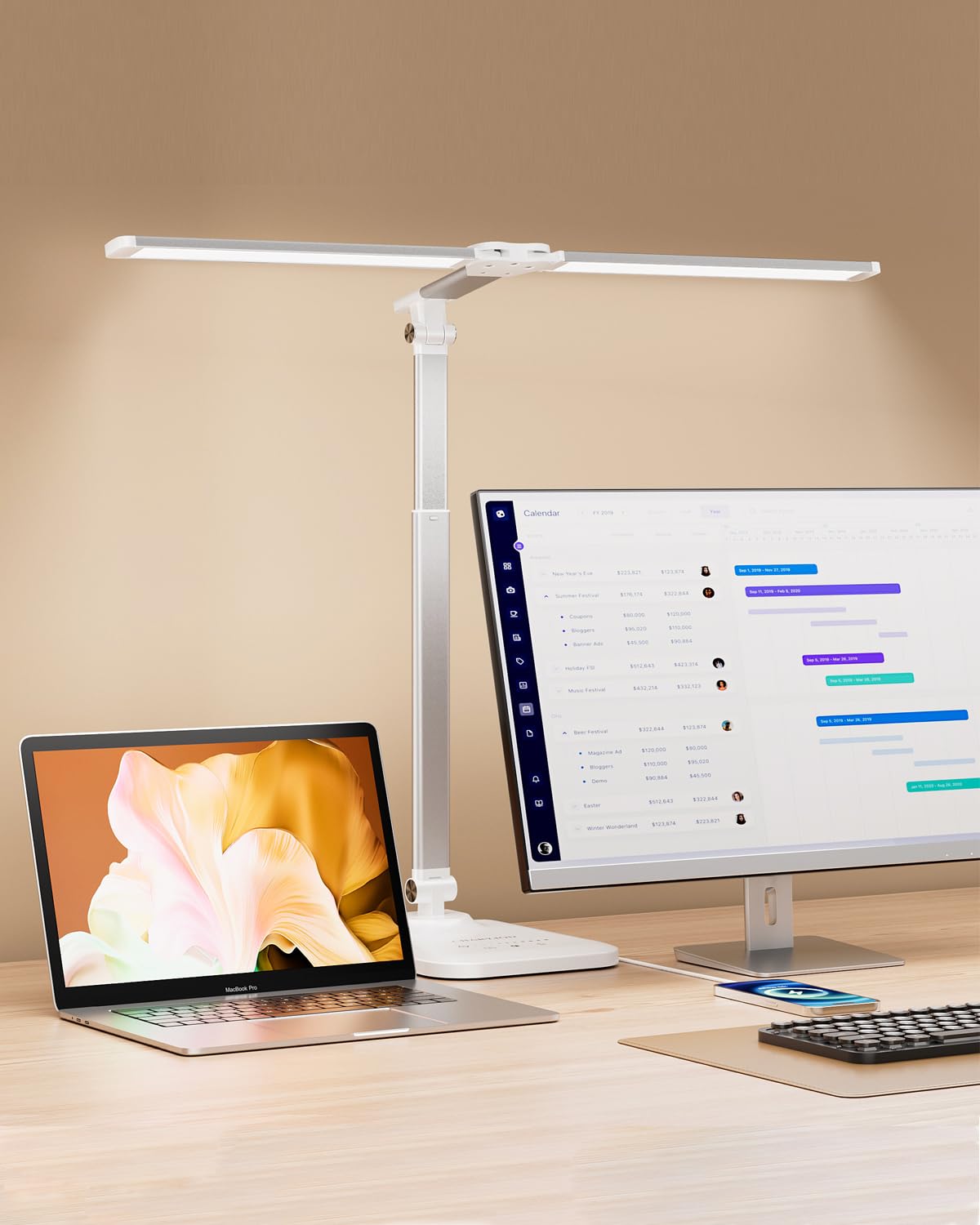 LED Desk Lamp for Home Office, Height Adjustable Architect Desk - Image 1