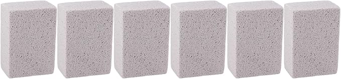 AUNMAS 6PCS Pool Pumice Stones, PVC Blocks for Hard Water Scale Calcium Deposits, with Long Lasting Performance, for Kitchen Sink Toilet Bowl Bathtub Shower Tile (M)