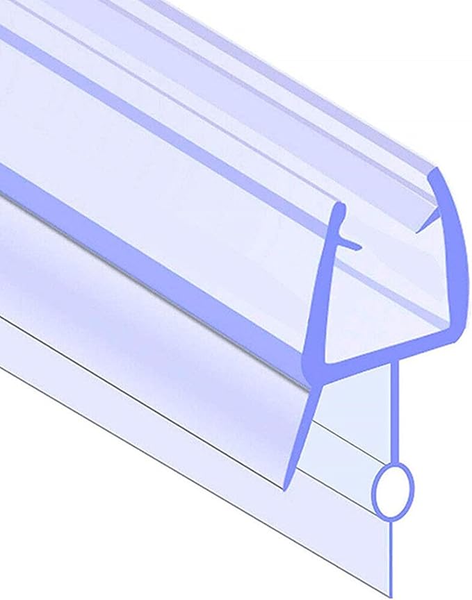 Frameless Shower Door Bottom Seal, 2 PCS 3/8" x 36" Shower Door Sweep for 3/8 Inch Glass, Glass Shower Door Seal Strip, Stop Shower Leaks and Create a Water Barrier(9A10)