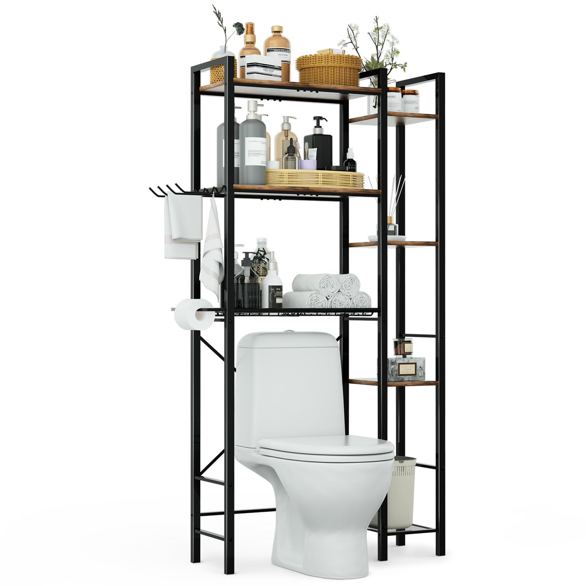 Over The Toilet Storage Cabinet, 3-Tier Bathroom Shelves - Image 1