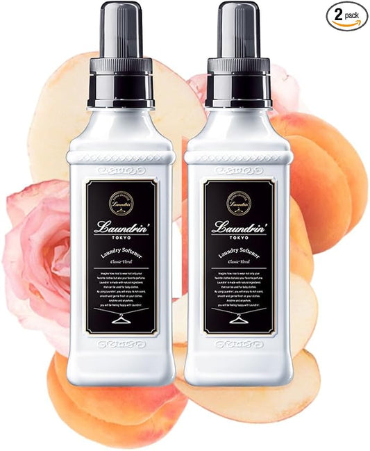 Laundrin Laundry Softener Classic Floral, 2pk - Fabric Softener Liquid - Plant-Based Liquid Softener - Laundry Scent Boosters - Laundry Fabric Softener - Fabric Scent Softener, Health & Household